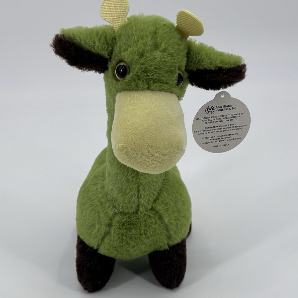 NWT Rare Green Stuffed Animal Plush Giraffe‎ Plushie Kidcore Zoo Animal Unique